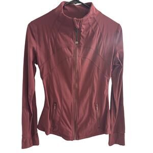 Lululemon Athletica Women’s Burgandy Bay Define Nulu Jacket Full Zip Thumb Holes